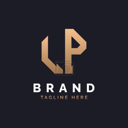 LP Logo Design. Modernes, minimales, elegantes und luxuriöses LP-Logo. Alphabet Letter LP Logo Design für Corporate Business Identity der Marke.