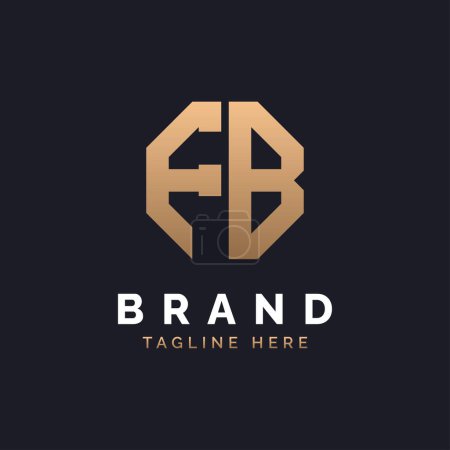 FB Logo Design. Modern, Minimal, Elegant and Luxury FB Logo. Alphabet Letter FB Logo Design for Brand Corporate Business Identity.