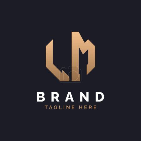 LM Logo Design. Modernes, minimalistisches, elegantes und luxuriöses LM Logo. Alphabet Letter LM Logo Design für die Corporate Business Identity einer Marke.