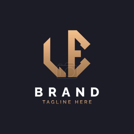 LE Logo Design. Modernes, minimalistisches, elegantes und luxuriöses LE Logo. Alphabet Letter LE Logo Design für die Corporate Business Identity einer Marke.