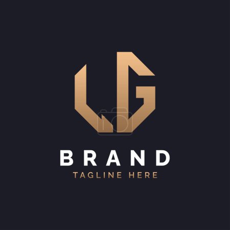 Diseño de Logo LG. Logo LG moderno, minimalista, elegante y de lujo. Letra del alfabeto LG Logo Design for Brand Corporate Business Identity.