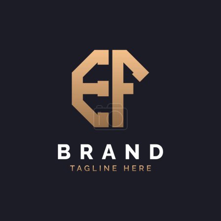 EF Logo Design. Modern, Minimal, Elegant and Luxury EF Logo. Alphabet Letter EF Logo Design for Brand Corporate Business Identity.