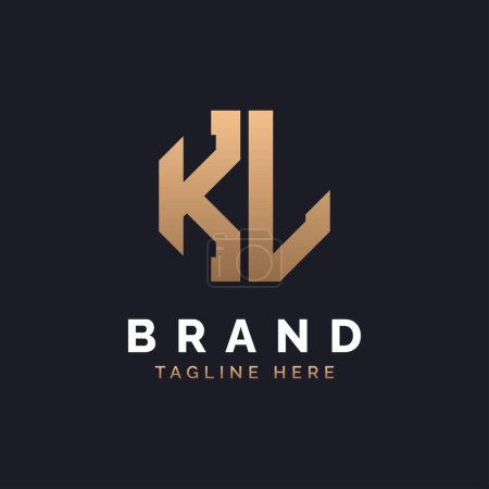 Diseño de Logo KL. Logo KL moderno, minimalista, elegante y de lujo. Letra del alfabeto KL Logo Design for Brand Corporate Business Identity.