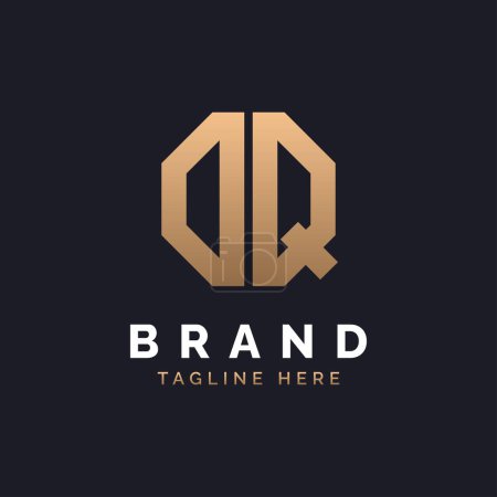Diseño de Logo DQ. Logo DQ moderno, minimalista, elegante y de lujo. Letra del alfabeto DQ Logo Design para la identidad corporativa de marca.