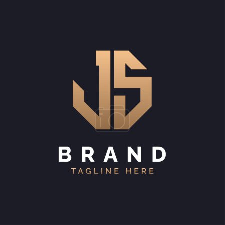 JS Logo Design. Logo JS moderne, minimaliste, élégant et luxueux. Alphabet Letter JS Logo Design pour la marque Identité d'entreprise.
