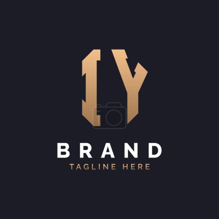 Diseño de Logo IY. Logo IY moderno, minimalista, elegante y de lujo. Letra del alfabeto Diseño del logotipo de IY para la identidad corporativa de marca.