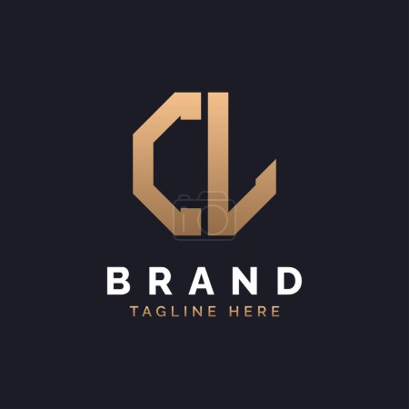 CL Logo Design. Logo CL moderno, minimalista, elegante y de lujo. Letra del alfabeto CL Logo Design for Brand Corporate Business Identity.
