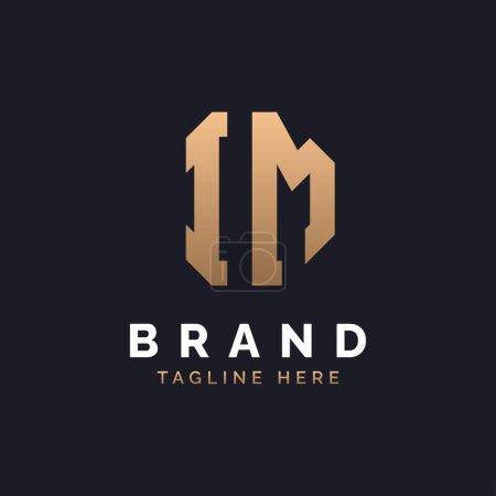 Conception de logo IM. Logo IM moderne, minimaliste, élégant et luxueux. Alphabet Lettre IM Logo Design pour la marque Identité d'entreprise.
