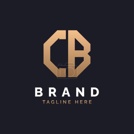 Diseño de Logo CB. Logo CB moderno, minimalista, elegante y de lujo. Letra del alfabeto CB Diseño de Logo para la Identidad Mercantil de Marca.