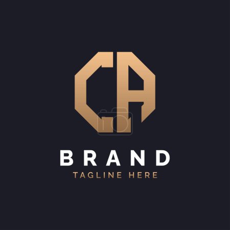 CA Logo Design. Modern, Minimal, Elegant and Luxury CA Logo. Alphabet Letter CA Logo Design for Brand Corporate Business Identity.