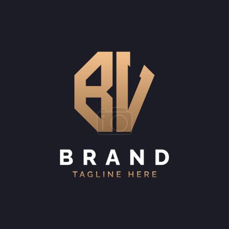 BV Logo Design. Modern, Minimal, Elegant and Luxury BV Logo. Alphabet Letter BV Logo Design for Brand Corporate Business Identity.