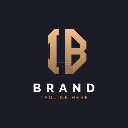 IB Logo Design. Modernes, minimalistisches, elegantes und luxuriöses IB Logo. Alphabet Letter IB Logo Design für die Corporate Business Identity einer Marke.
