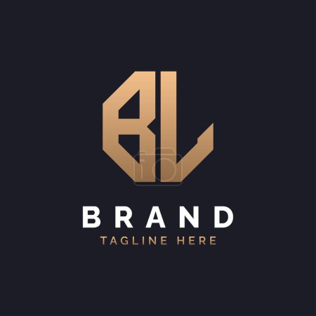 BL Logo Design. Modernes, minimalistisches, elegantes und luxuriöses BL Logo. Alphabet Letter BL Logo Design für Corporate Business Identity einer Marke.