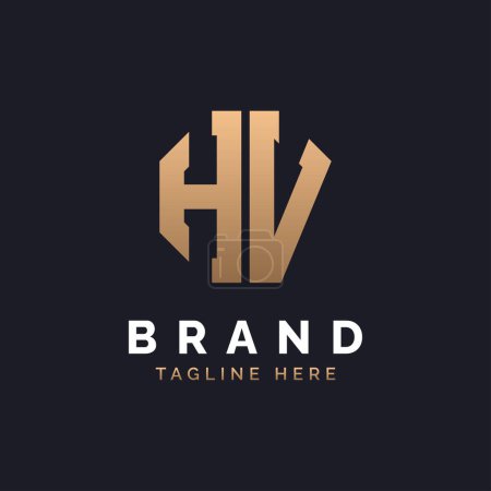 HV Logo Design. Modern, Minimal, Elegant and Luxury HV Logo. Alphabet Letter HV Logo Design for Brand Corporate Business Identity.