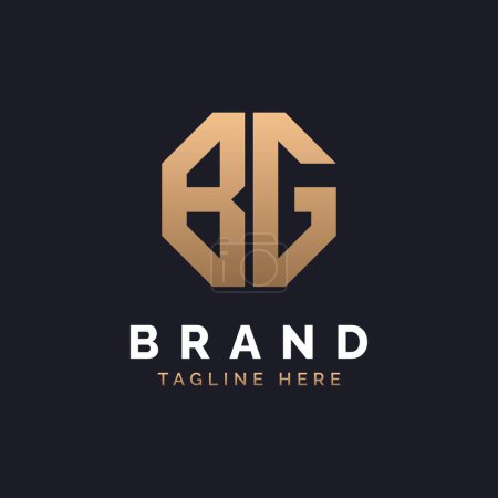 BG Logo Design. Logo BG moderne, minimaliste, élégant et luxueux. Alphabet Letter BG Logo Design pour la marque Identité d'entreprise.