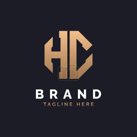 HC Logo Design. Modern, Minimal, Elegant and Luxury HC Logo. Alphabet Letter HC Logo Design for Brand Corporate Business Identity.