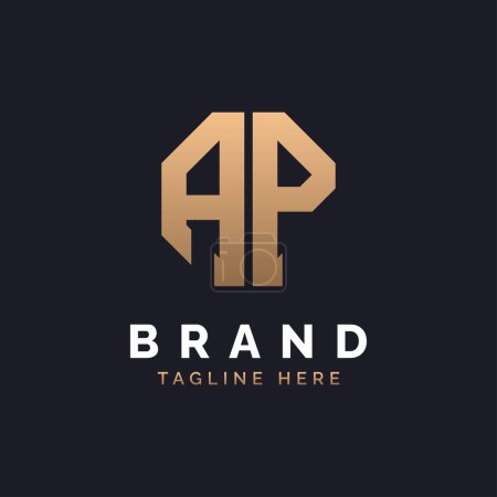 AP Logo Design. Modernes, minimalistisches, elegantes und luxuriöses AP Logo. Alphabet Letter AP Logo Design für die Corporate Business Identity einer Marke.