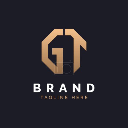 GT Logo Design. Modern, Minimal, Elegant and Luxury GT Logo. Alphabet Letter GT Logo Design for Brand Corporate Business Identity.