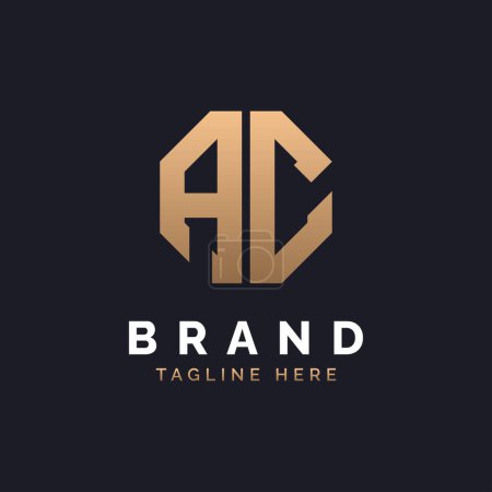 AC Logo Design. Modernes, minimalistisches, elegantes und luxuriöses AC Logo. Alphabet Letter AC Logo Design für Corporate Business Identity der Marke.