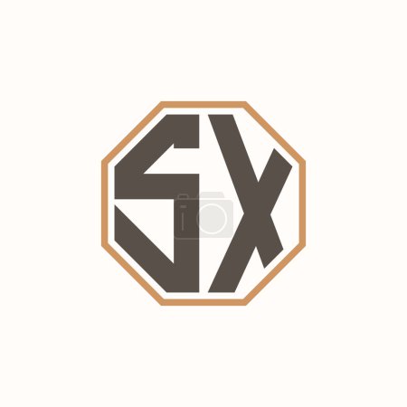 Modern Letter SX Logo for Corporate Business Brand Identity. Creative SX Logo Design.