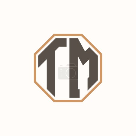 Modern Letter TM Logo for Corporate Business Brand Identity. Creative TM Logo Design.