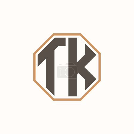 Modern Letter TK Logo for Corporate Business Brand Identity. Creative TK Logo Design.