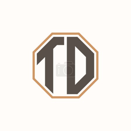 Modernes Letter TD Logo für Corporate Business Brand Identity. Kreative Gestaltung des TD Logos.