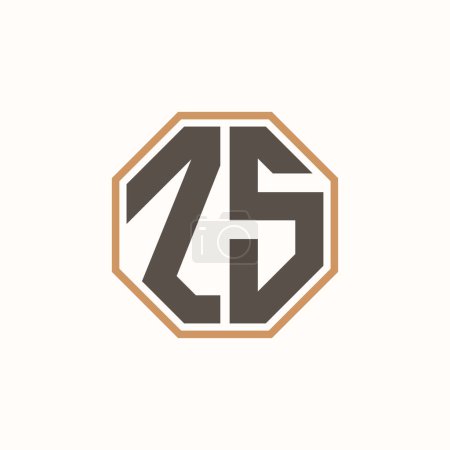 Modernes Letter ZS Logo für Corporate Business Brand Identity. Kreatives ZS Logo Design.