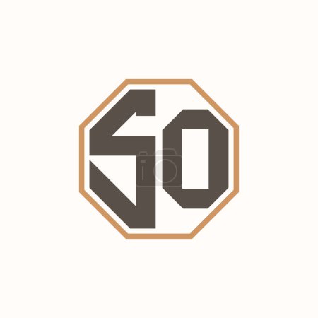 Modern Letter SO Logo for Corporate Business Brand Identity. Creative SO Logo Design.
