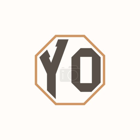 Modern Letter YO Logo for Corporate Business Brand Identity. Creative YO Logo Design.