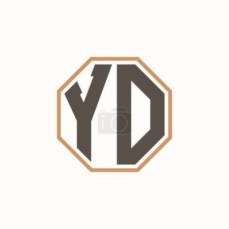 Modern Letter YD Logo for Corporate Business Brand Identity. Creative YD Logo Design.