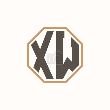 Modern Letter XW Logo for Corporate Business Brand Identity. Creative XW Logo Design.