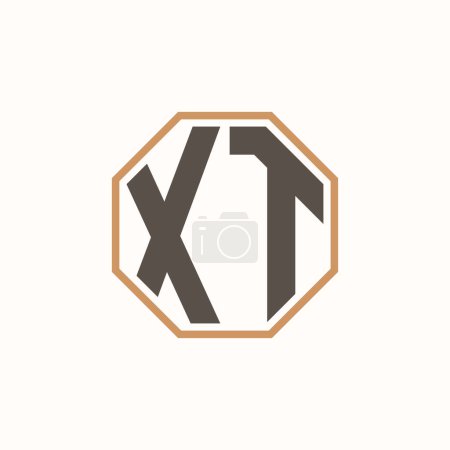 Modern Letter XT Logo for Corporate Business Brand Identity. Creative XT Logo Design.