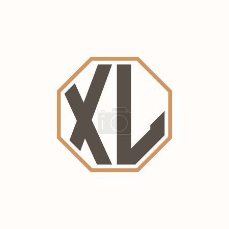 Lettre moderne XL Logo pour l'identité de marque d'entreprise. Conception créative de logo XL.