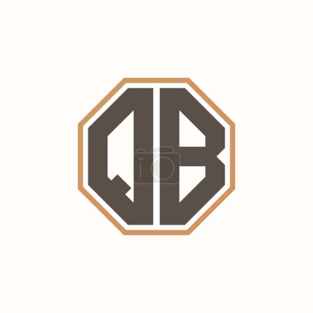 Logo moderno de la letra QB para la identidad corporativa de la marca del negocio. Diseño creativo del logotipo de QB.