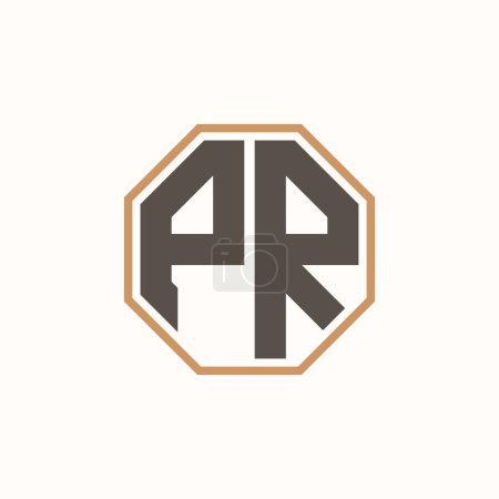 Modernes Letter PR Logo für Corporate Business Brand Identity. Kreative PR-Logo-Gestaltung.