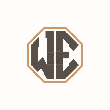 Carta moderna logotipo de WE para la identidad de marca de negocios corporativos. Diseño creativo del logotipo WE.