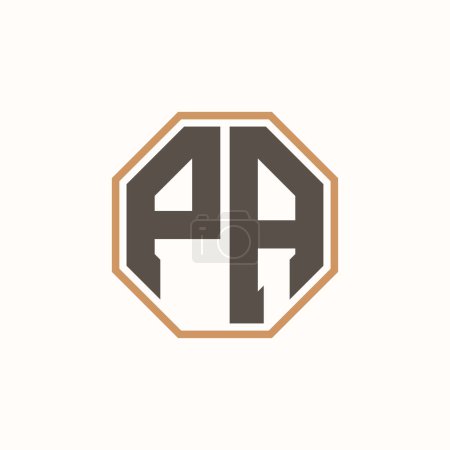 Modern Letter PA Logo for Corporate Business Brand Identity. Creative PA Logo Design.