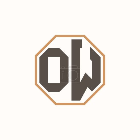 Modern Letter OW Logo for Corporate Business Brand Identity. Creative OW Logo Design.