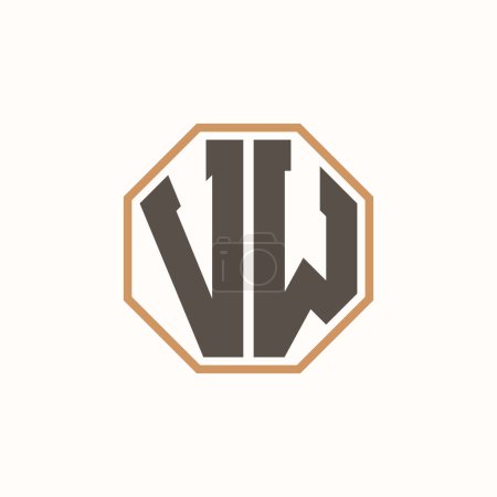Modern Letter VW Logo for Corporate Business Brand Identity. Creative VW Logo Design.