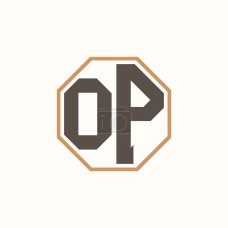 Modern Letter OP Logo for Corporate Business Brand Identity. Creative OP Logo Design.