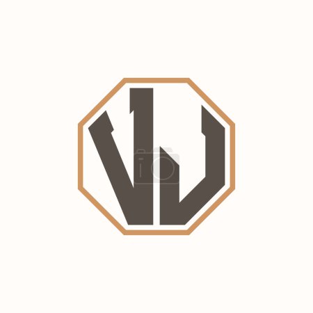 Modern Letter VJ Logo for Corporate Business Brand Identity. Creative VJ Logo Design.