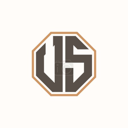 Modern Letter US Logo for Corporate Business Brand Identity. Creative US Logo Design.
