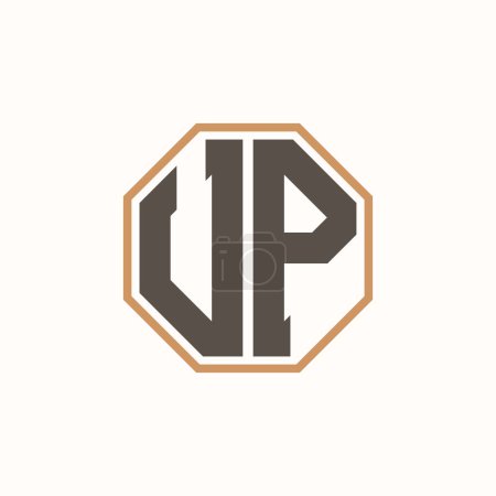 Modernes Letter UP Logo für Corporate Business Brand Identity. Kreatives UP Logo Design.