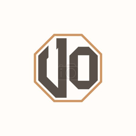 Modern Letter UO Logo for Corporate Business Brand Identity. Creative UO Logo Design.