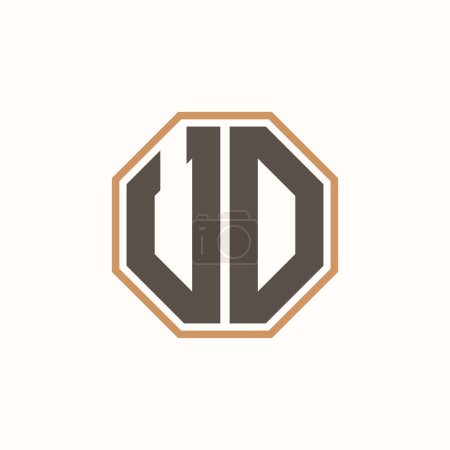 Modernes Letter UD Logo für Corporate Business Brand Identity. Kreatives UD Logo Design.