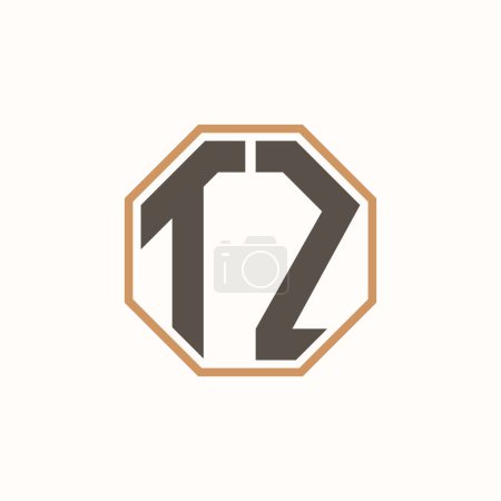 Modern Letter TZ Logo for Corporate Business Brand Identity. Creative TZ Logo Design.