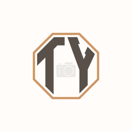 Modern Letter TY Logo for Corporate Business Brand Identity. Creative TY Logo Design.