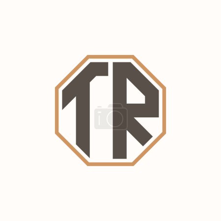 Modern Letter TR Logo for Corporate Business Brand Identity. Creative TR Logo Design.