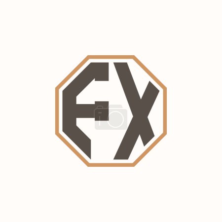 Logo FX Carta moderna para la identidad de marca de negocios corporativos. Diseño creativo del logotipo FX.